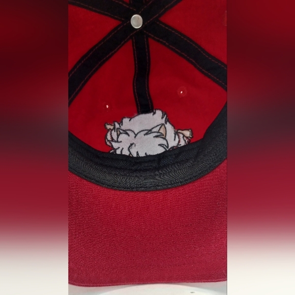 Inuyasha 2009 Sit Boy! Embroidered Adjustable Red Buckle Hat Cap Hot Topic * New - Picture 8 of 9